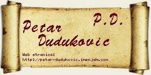 Petar Duduković vizit kartica